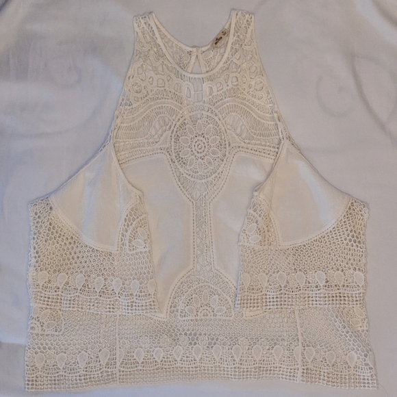 hollister sheer off the shoulder top - Picture 3 of 4